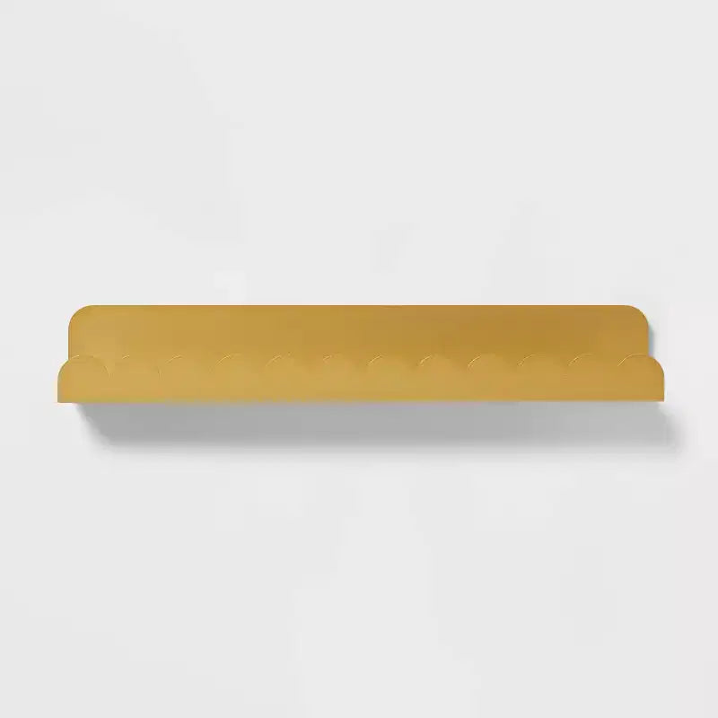 Kinder Gouden Geplooide Zwevende IJzeren Wandplank, 24" Brede Wandorganizer