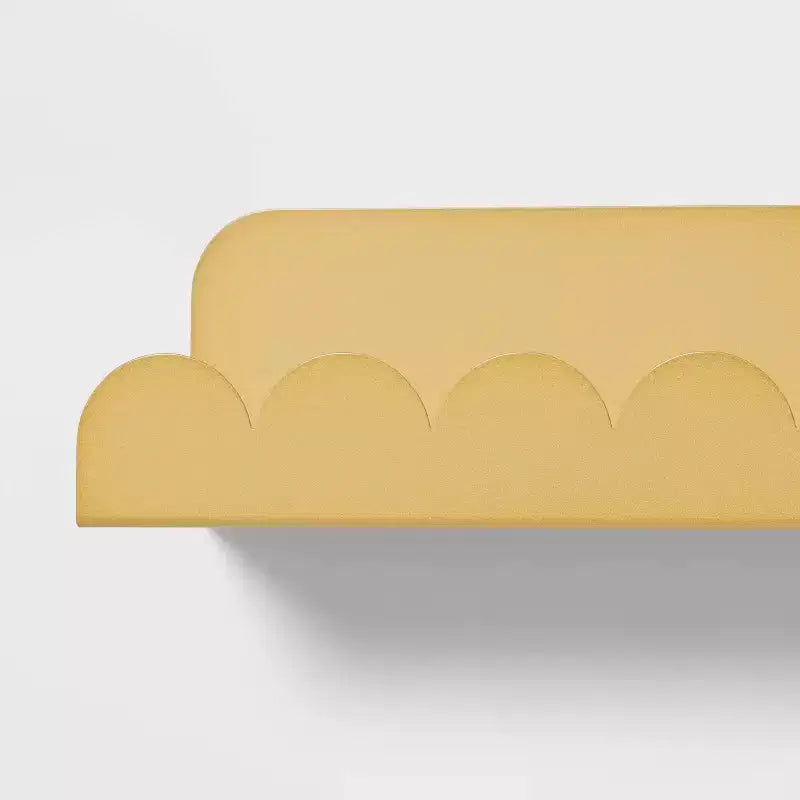 Kinder Gouden Geplooide Zwevende IJzeren Wandplank, 24" Brede Wandorganizer