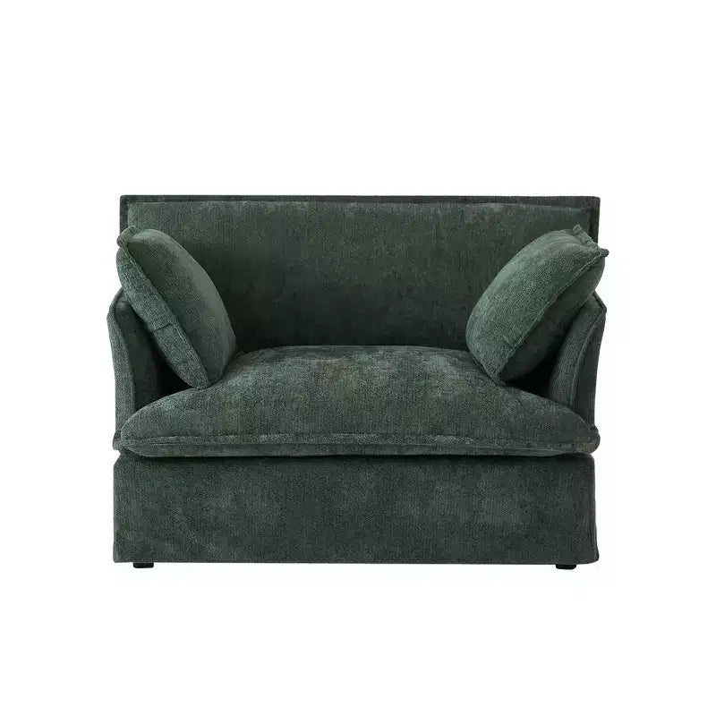 Sillón grande de acento, sillón individual cómodo como una nube con base y reposabrazos modernos  