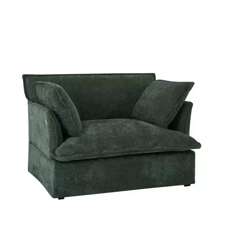 Sillón grande de acento, sillón individual cómodo como una nube con base y reposabrazos modernos  