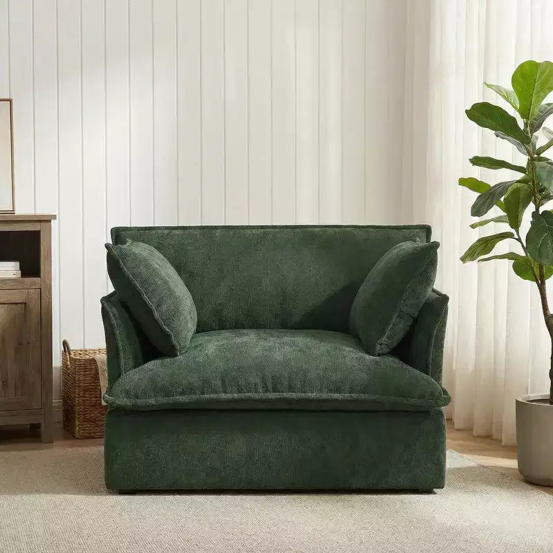 Oversized Accent Chair, Armchair, Cloud-Like Comfy Single Sofa with Modern Base & Armrest