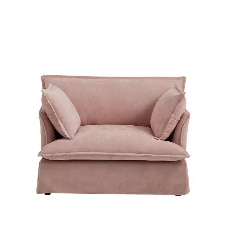 Sillón grande de acento, sillón individual cómodo como una nube con base y reposabrazos modernos  
