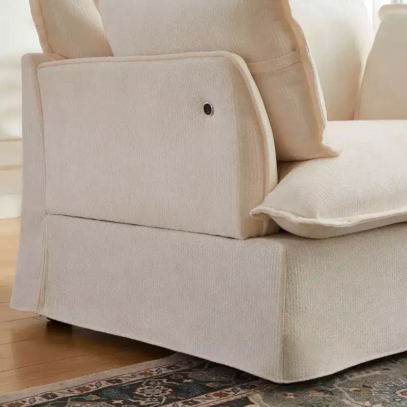 Sillón grande de acento, sillón individual cómodo como una nube con base y reposabrazos modernos  