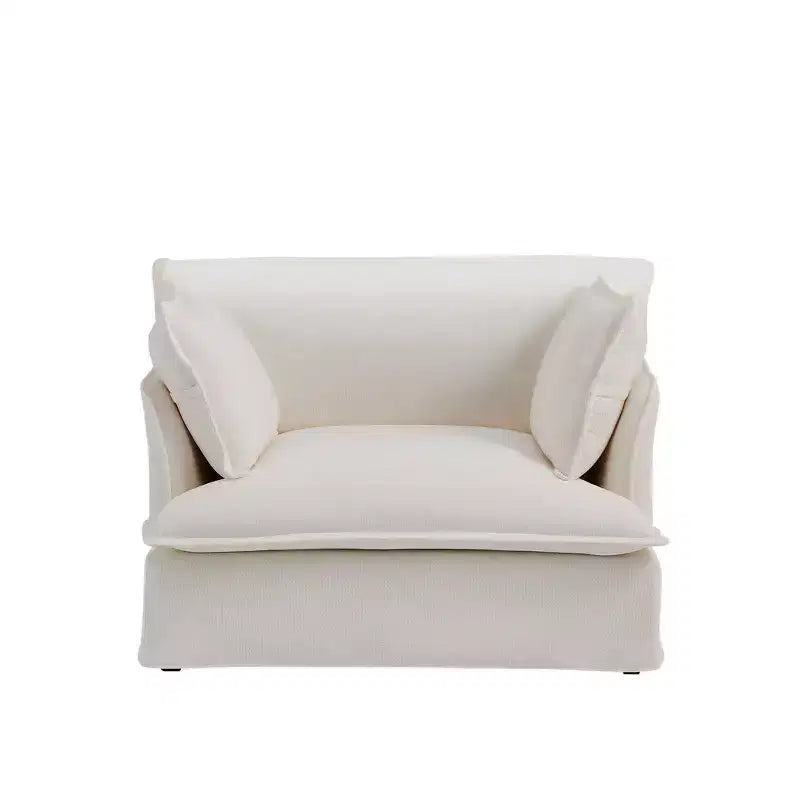 Sillón grande de acento, sillón individual cómodo como una nube con base y reposabrazos modernos  