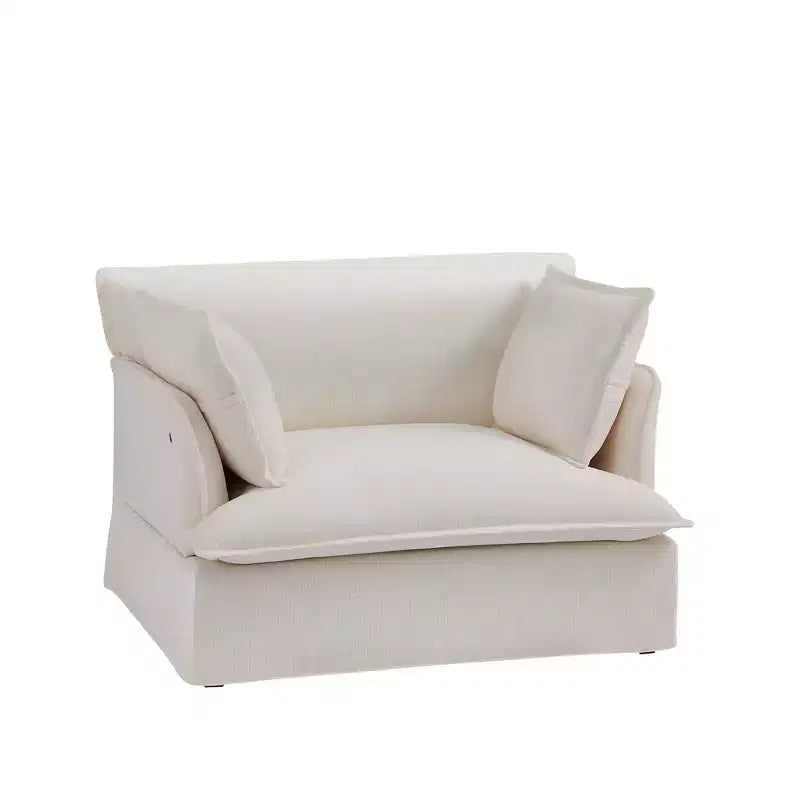 Sillón grande de acento, sillón individual cómodo como una nube con base y reposabrazos modernos  