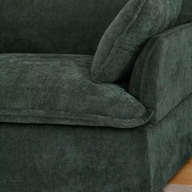 Sillón grande de acento, sillón individual cómodo como una nube con base y reposabrazos modernos  