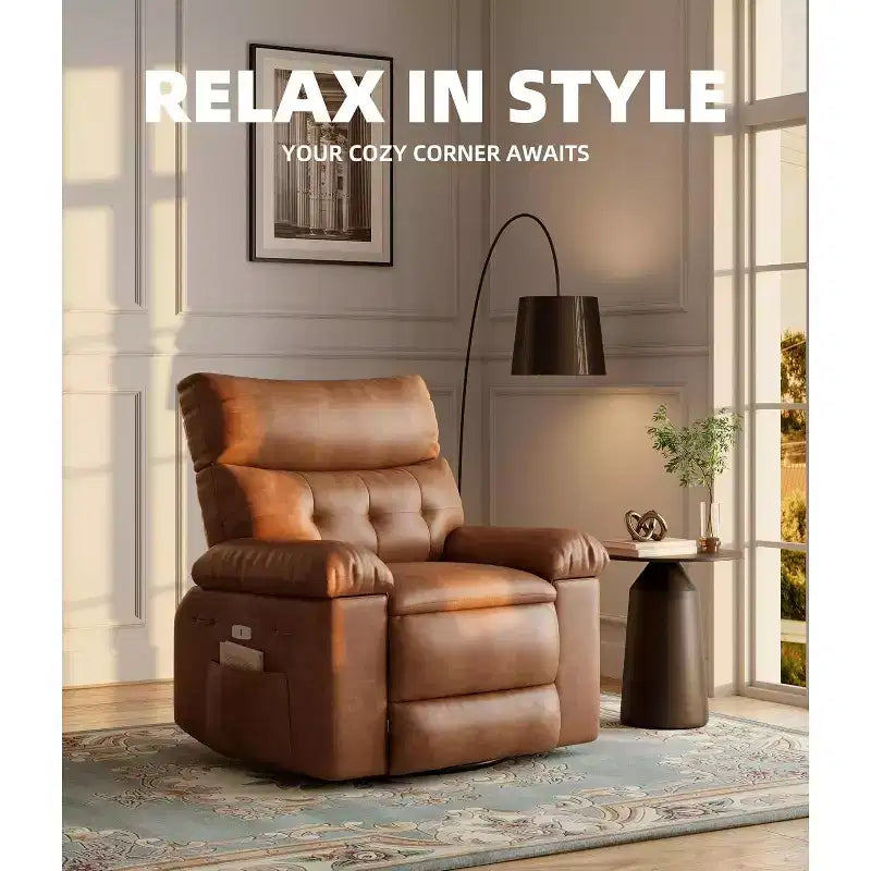 Fauteuil releveur électrique avec chauffage et massage, siège géant de 27 pouces de large, fauteuil à bascule manuel pivotant à 360°, télécommande, fauteuil surdimensionné pour salon  