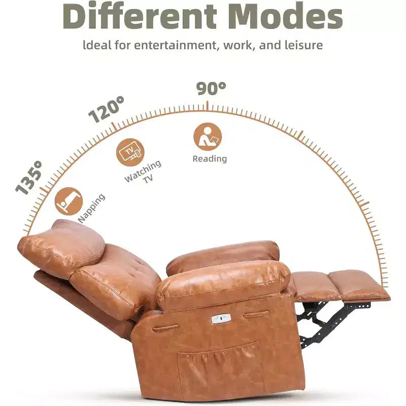 Fauteuil releveur électrique avec chauffage et massage, siège géant de 27 pouces de large, fauteuil à bascule manuel pivotant à 360°, télécommande, fauteuil surdimensionné pour salon  