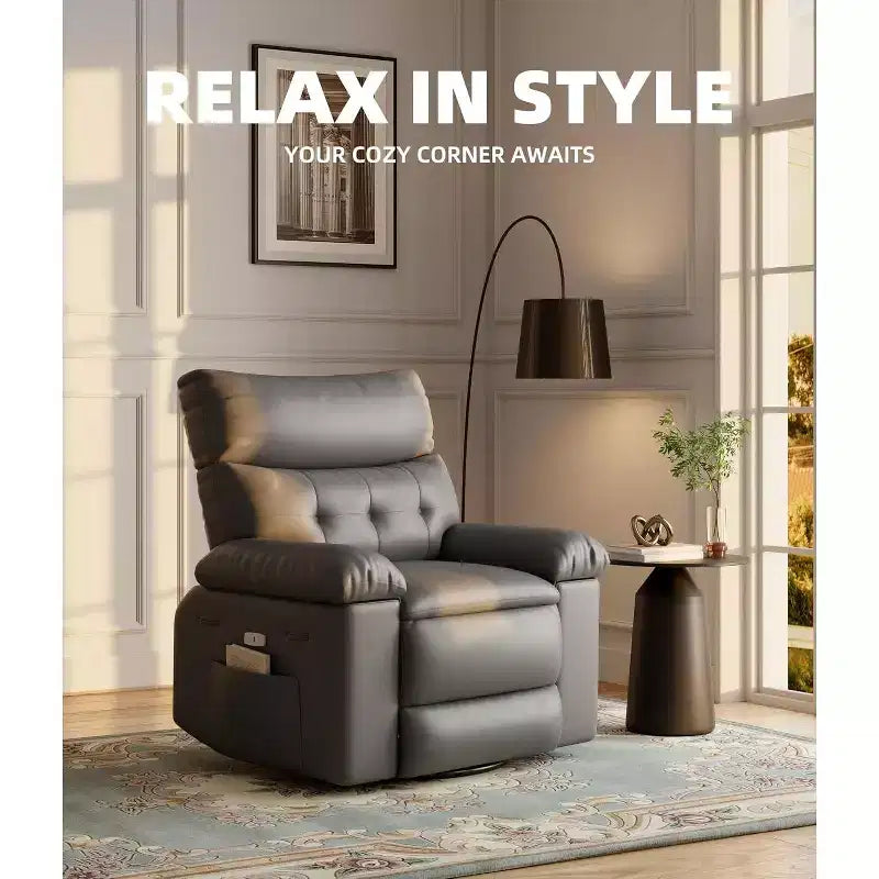 Fauteuil releveur électrique avec chauffage et massage, siège géant de 27 pouces de large, fauteuil à bascule manuel pivotant à 360°, télécommande, fauteuil surdimensionné pour salon  