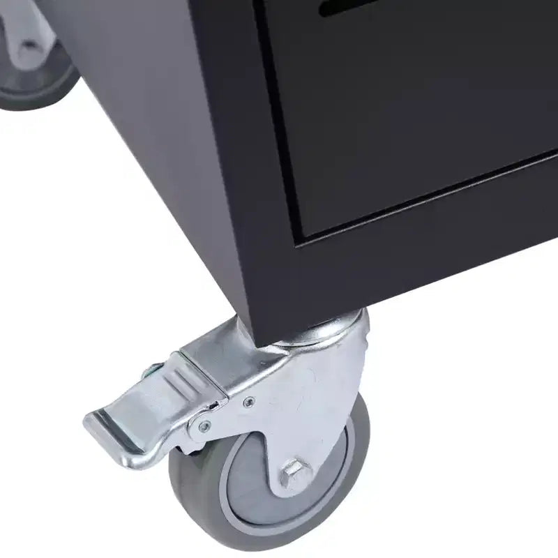 Chariot de charge mobile pour 35 appareils avec clé de verrouillage, 2 roulettes verrouillables, construction en acier, chariot de rangement pour ordinateur portable et tablette  
