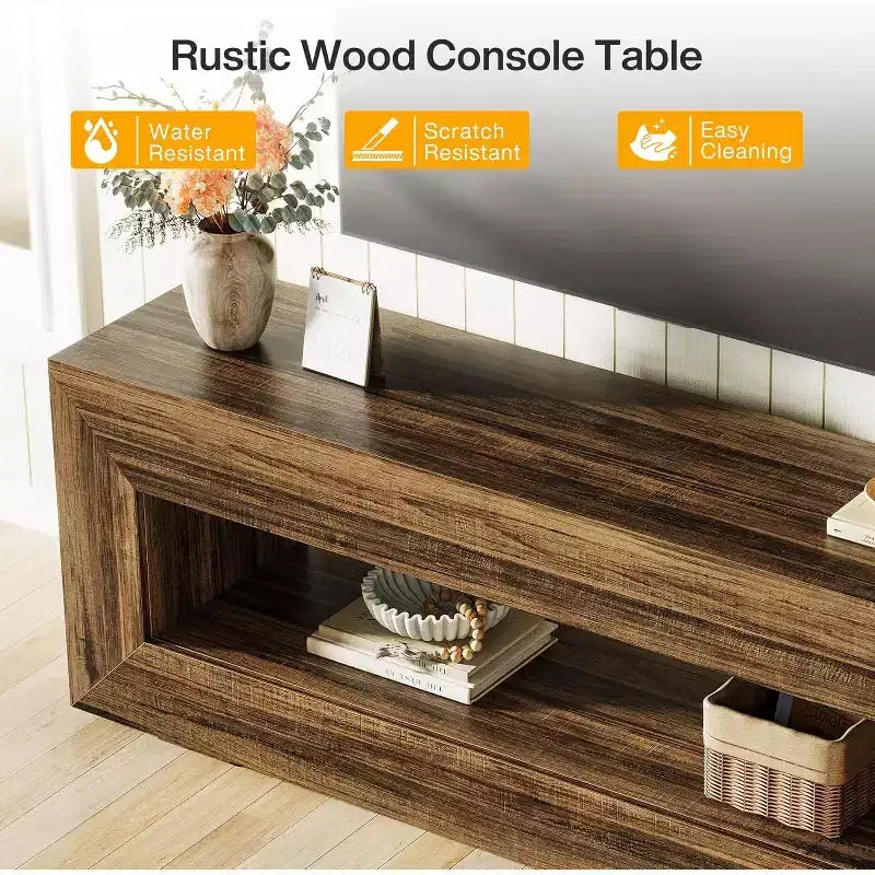 TV Stand for 55/60/65/75-Inch TV, 2-Tier TV Console, Media Television Console, Entertainment Center for Living Room, Bedroom