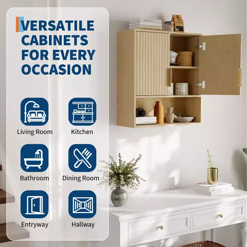 Wandgemonteerde Badkamer Opbergkast, 2-Lagen Toilet Organizer, Waterdichte Houten Kast voor Badkamer, Keuken, Woonkamer