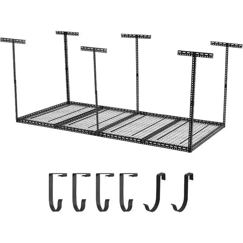 Mensola da Soffitto per Garage 4x8, Altezza Regolabile da 22 a 40, con 4 Montanti Verticali, Capacità di 660 lbs