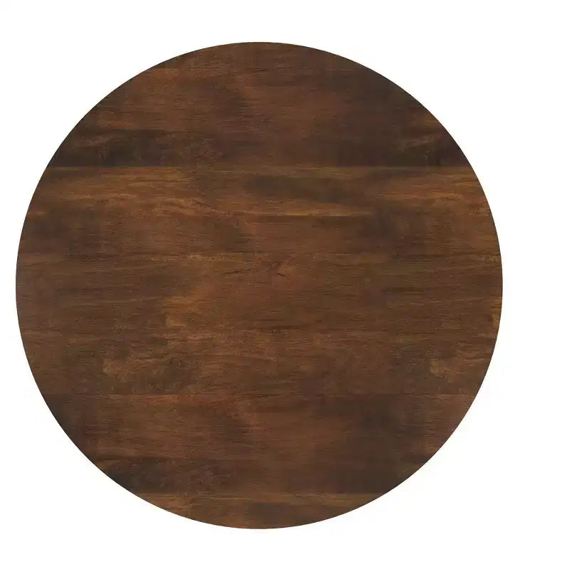 Tavolino da Caffè Moderno Urbano Rotondo da 38" in Legno Massello di Mango