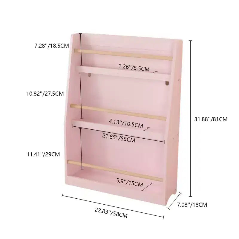 3 Tier Kids Book Rack Bookshelf, Toddler Front-Facing Bookcase for Reading Corner, Nursery, Playroom & Classrooms