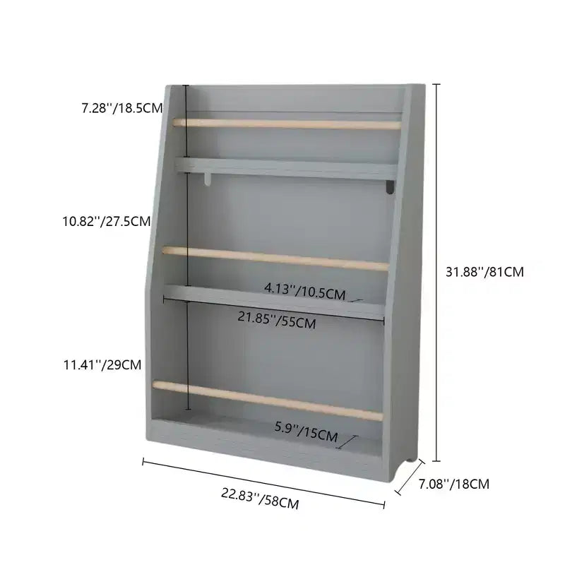3 Tier Kids Book Rack Bookshelf, Toddler Front-Facing Bookcase for Reading Corner, Nursery, Playroom & Classrooms