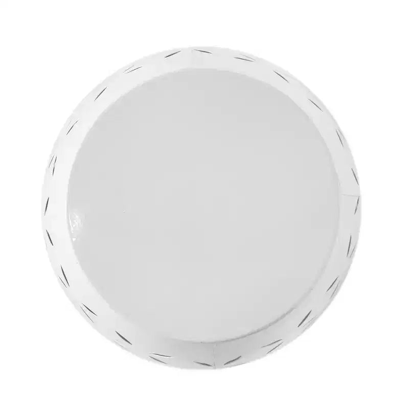 Tavolino laterale industriale cilindrico con design a intaglio curvo per uso interno ed esterno