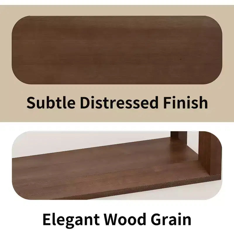 Modern Solid Wood Veneer Console Table with Ample Storage Tier,Behind Sofa Table Bar Table for Living Room,Hallway