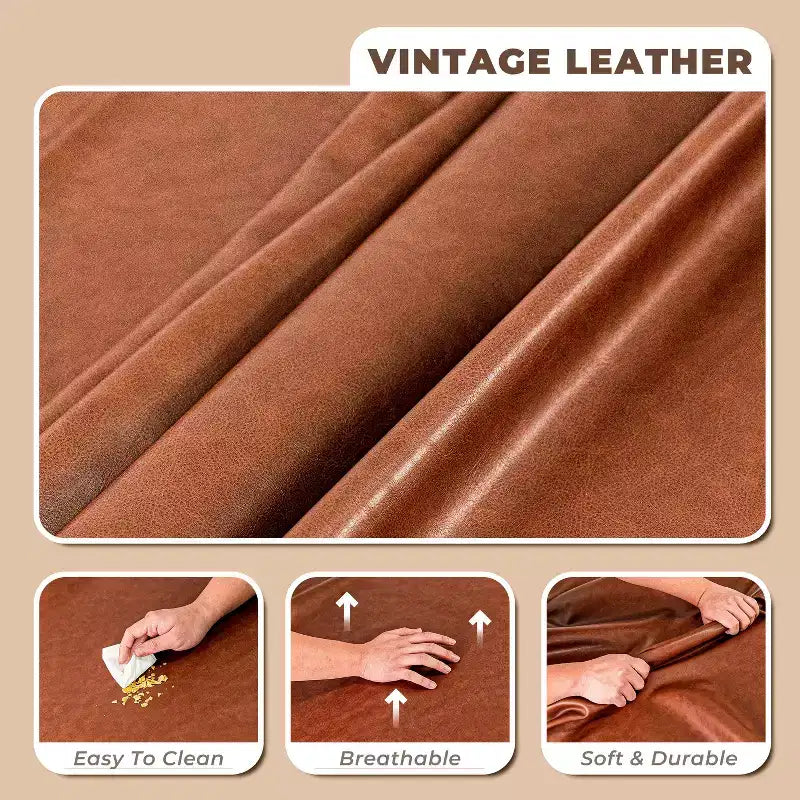 Sofá moderno de cuero marrón de lujo de 94.5 pulgadas, estilo minimalista, estructura resistente, superficie suave y transpirable