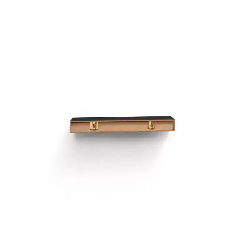 Estante flotante negro LED de 15.75 con soporte invisible para montaje en pared de madera con LED incorporado, perfecto para decoración de baño/dormitorio/cocina o exhibición de libros/plantas