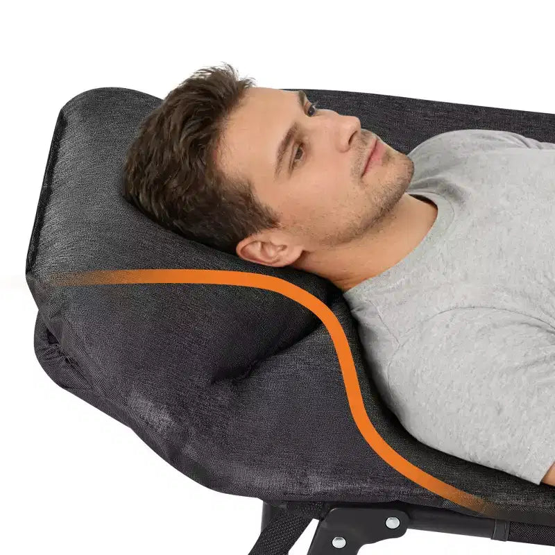 Letto Pieghevole Portatile da 79" con Cuscino e Cuscino, Lettino da Campeggio per Adulti con Supporto da 500 Lbs, Lettino Leggero per Tenda per Patio, Spiaggia, Interno ed Esterno