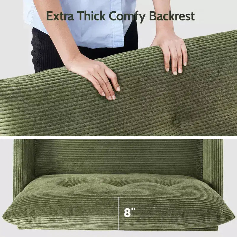 Petit canapé deux places, canapé confortable de 50" avec coussins épais, montage sans outil pour chambre et petits espaces