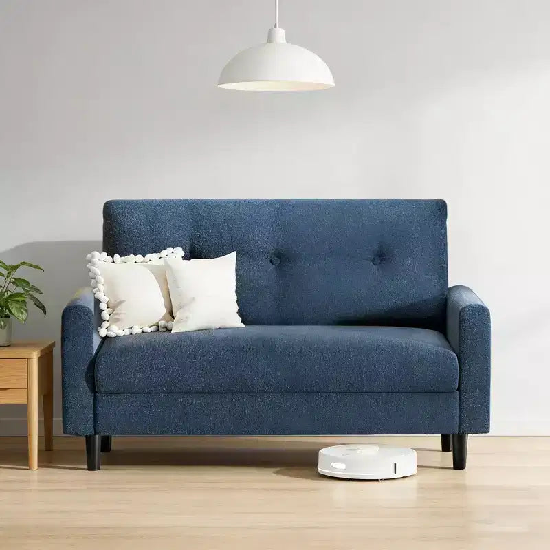 Small Loveseat Sofa, 50" Comfy Couch with Thick Cushions, Tool-Free Assembly for Bedroom and Small Spaces
