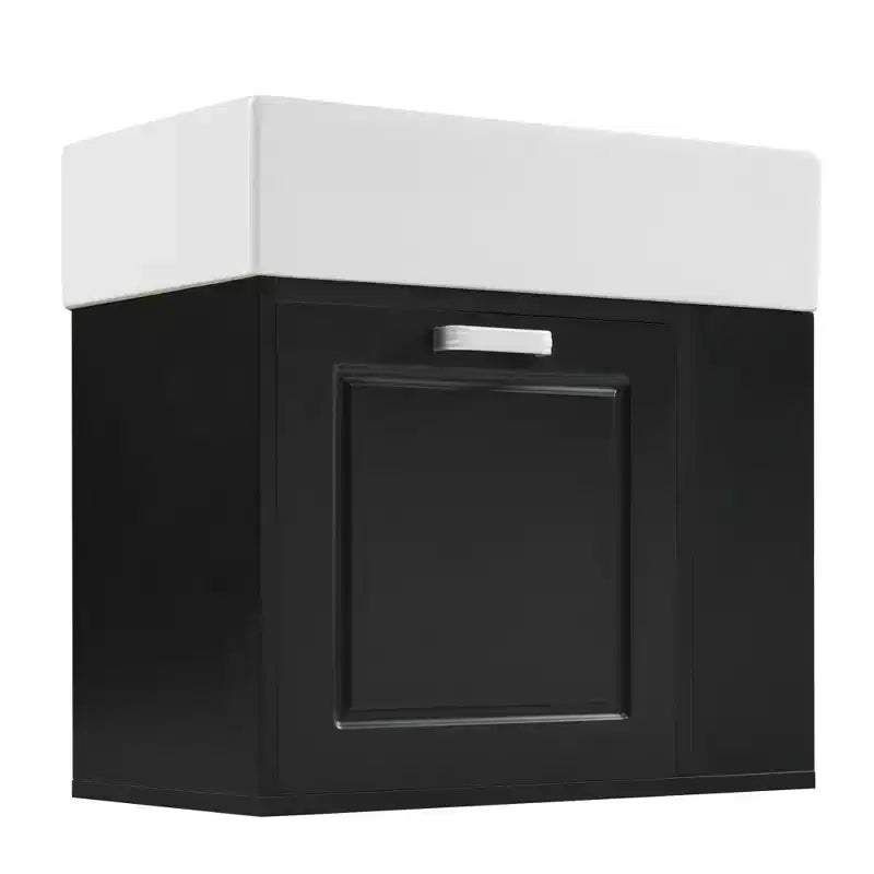 Mobile bagno da parete da 21,8 pollici con lavabo, mobile bagno con cassetti, mobile lavabo singolo con ripiano regolabile