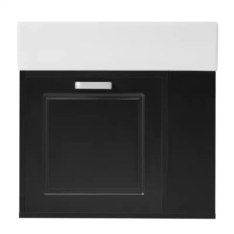 Mobile bagno da parete da 21,8 pollici con lavabo, mobile bagno con cassetti, mobile lavabo singolo con ripiano regolabile