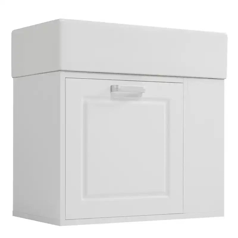Mobile bagno da parete da 21,8 pollici con lavabo, mobile bagno con cassetti, mobile lavabo singolo con ripiano regolabile