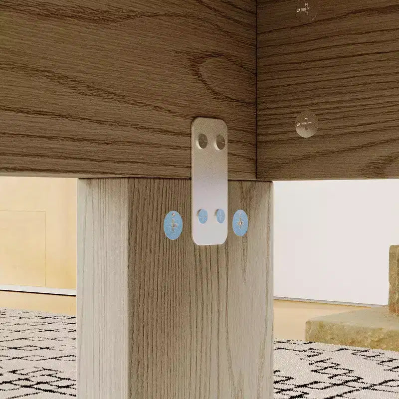 Tavolino da caffè moderno con vano portaoggetti integrato, finitura effetto legno bianco, portata 80 kg