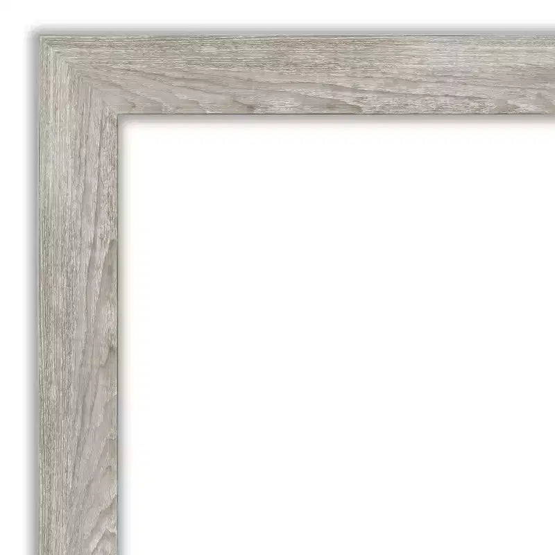 Miroir mural de salle de bain rustique gris sans biseau, cadre en bois vieilli 28x22 pouces